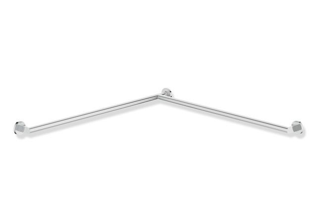 HEWI Duschhandlauf System 900 965 x 965 mm, Edelstahl verchromt, Ausführung links