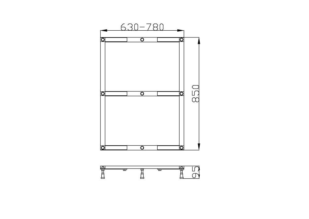 Hoesch Untergestell Muna für 150/160/170/180/190/200 x 90 cm