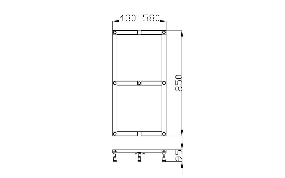 Hoesch Untergestell Muna für 110/120/130/140 x 90 cm