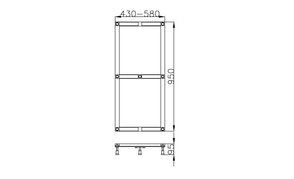 Hoesch Untergestell Muna für 110/120/130/140 x 100, 110 x 110 cm