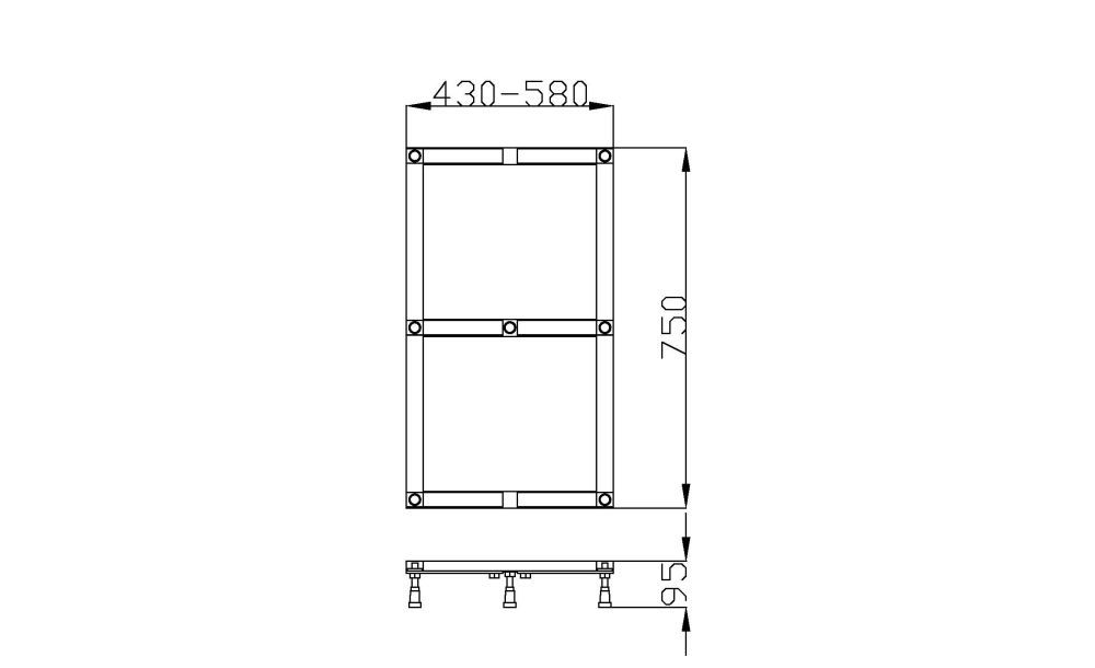 Hoesch Untergestell Muna für 110/120/130/140 x 80 cm