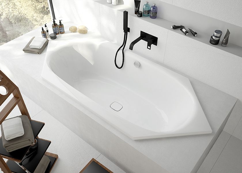 Hoesch 6-Eck-Badewanne iSENSI 205x105cm, weiß