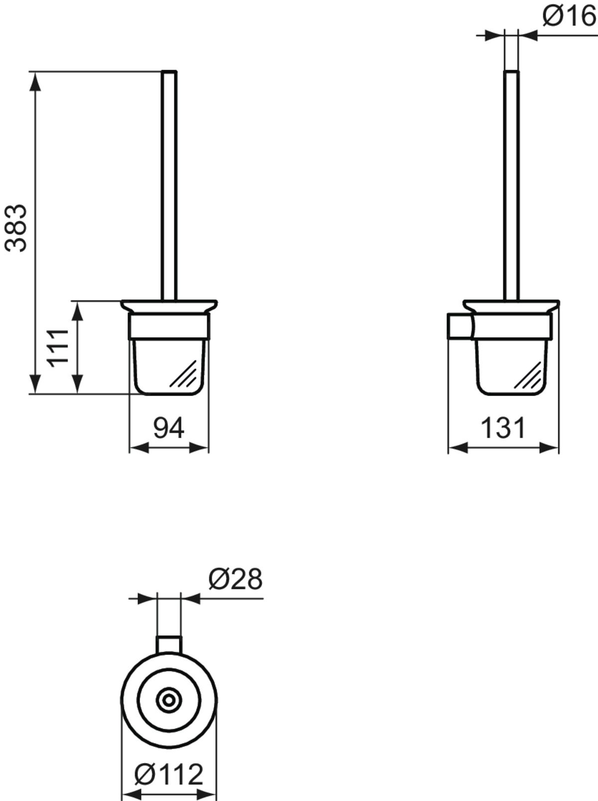 Ideal-Standard WC-Bürste Conca rund, magnetic grey