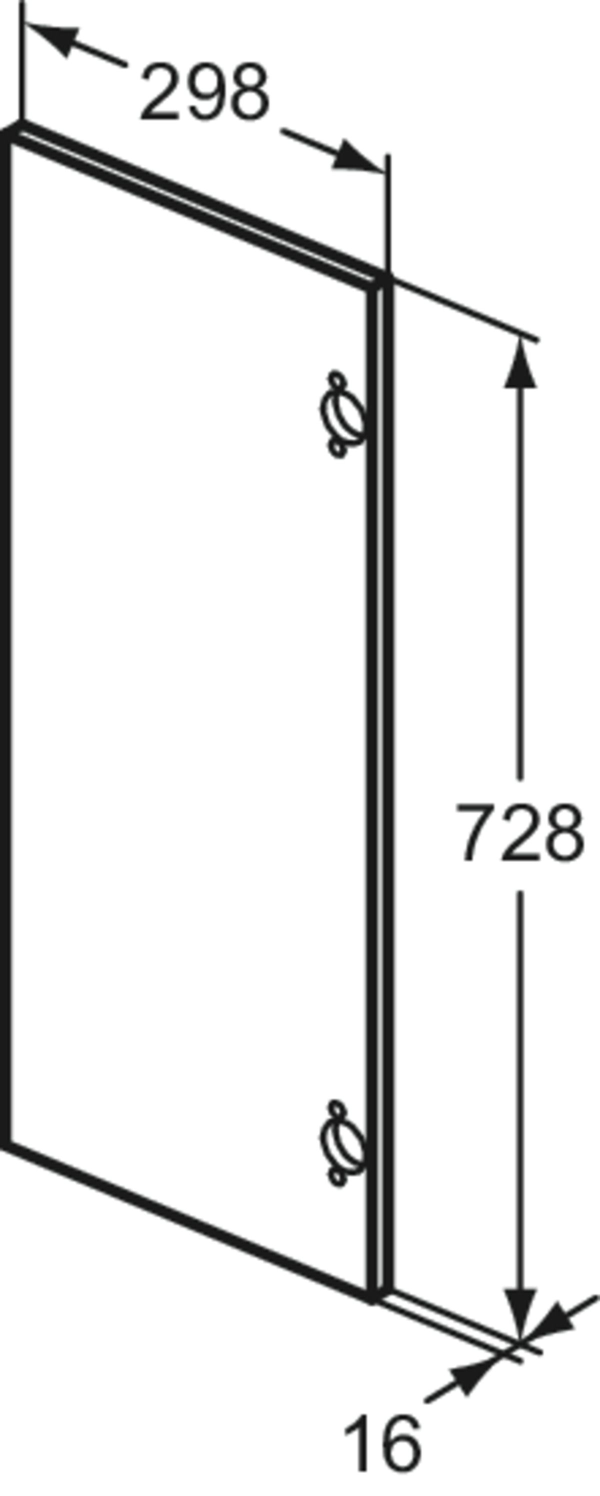 IS Tür 298x728 Eurovit+ Hochglanz grau lackiert
