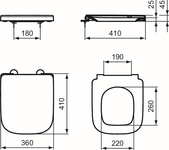 Ideal-Standard WC-Sitz i.life S 36x41x4,5cm, Wrapover, weiß