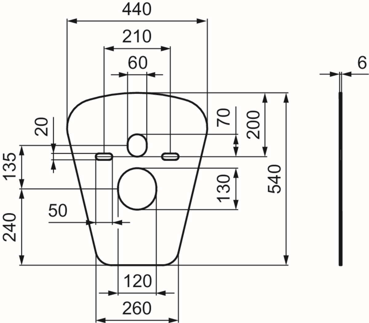 Ideal-Standard Schallschutzmatte ProSys zur Beilage zwischen Keramikkörper und Montagewand