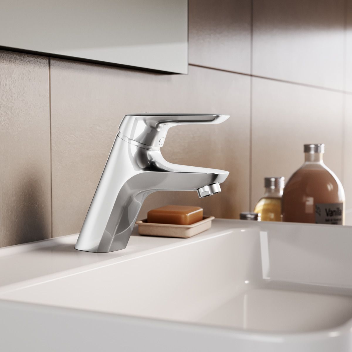 Ideal-Standard Waschtisch-Einhebelmischer CeraMix Blue ohne Ablaufgarnitur, chrom