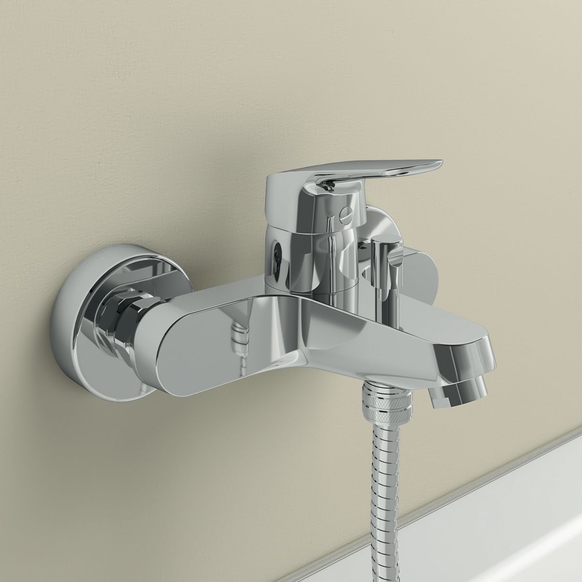 Ideal-Standard Wannen-Einhebelmischer CeraFlex AP, Ausladung 162mm, chrom