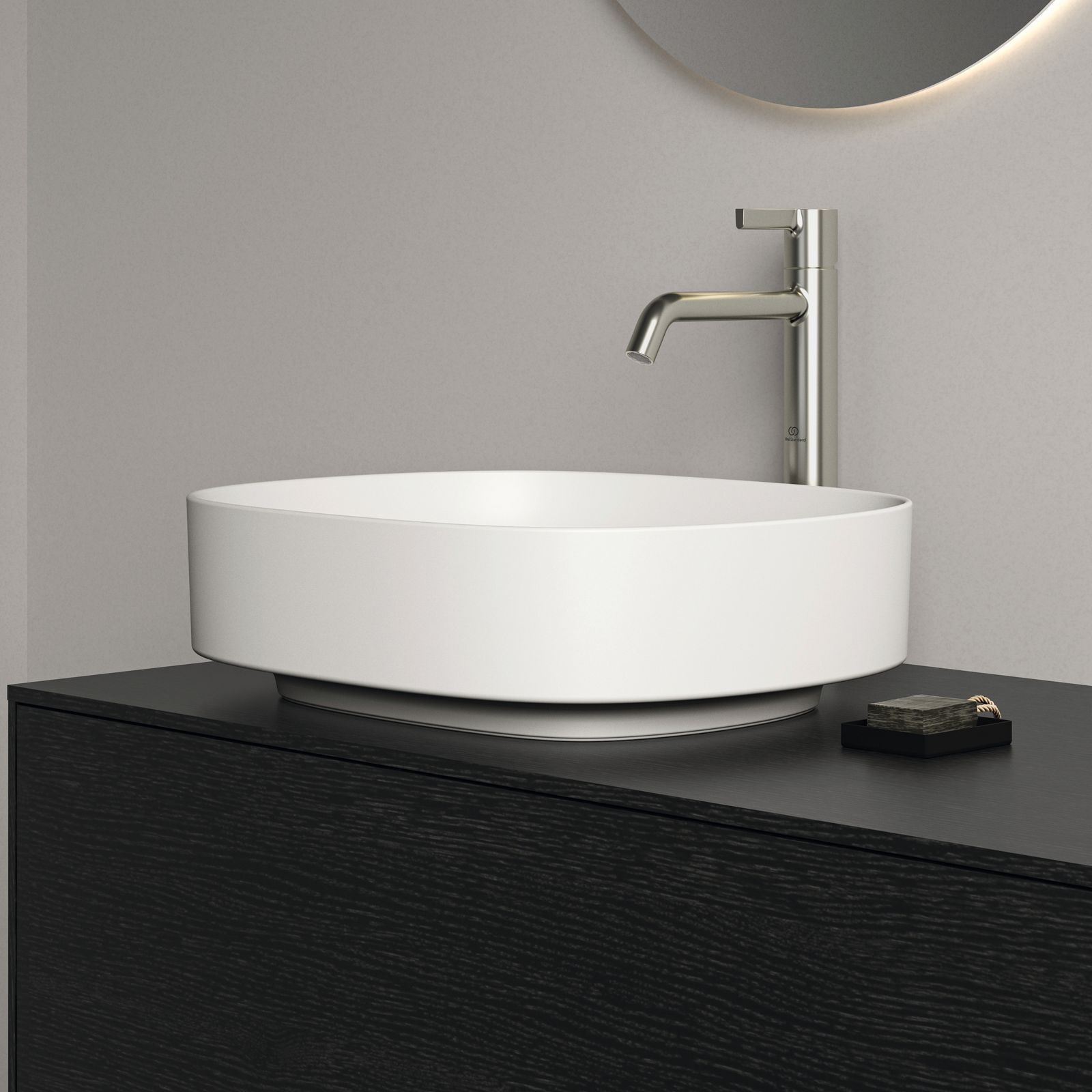 Ideal-Standard Waschtisch Linda-X 45x38x13cm, ohne Hahnloch/Überlauf, seidenweiß