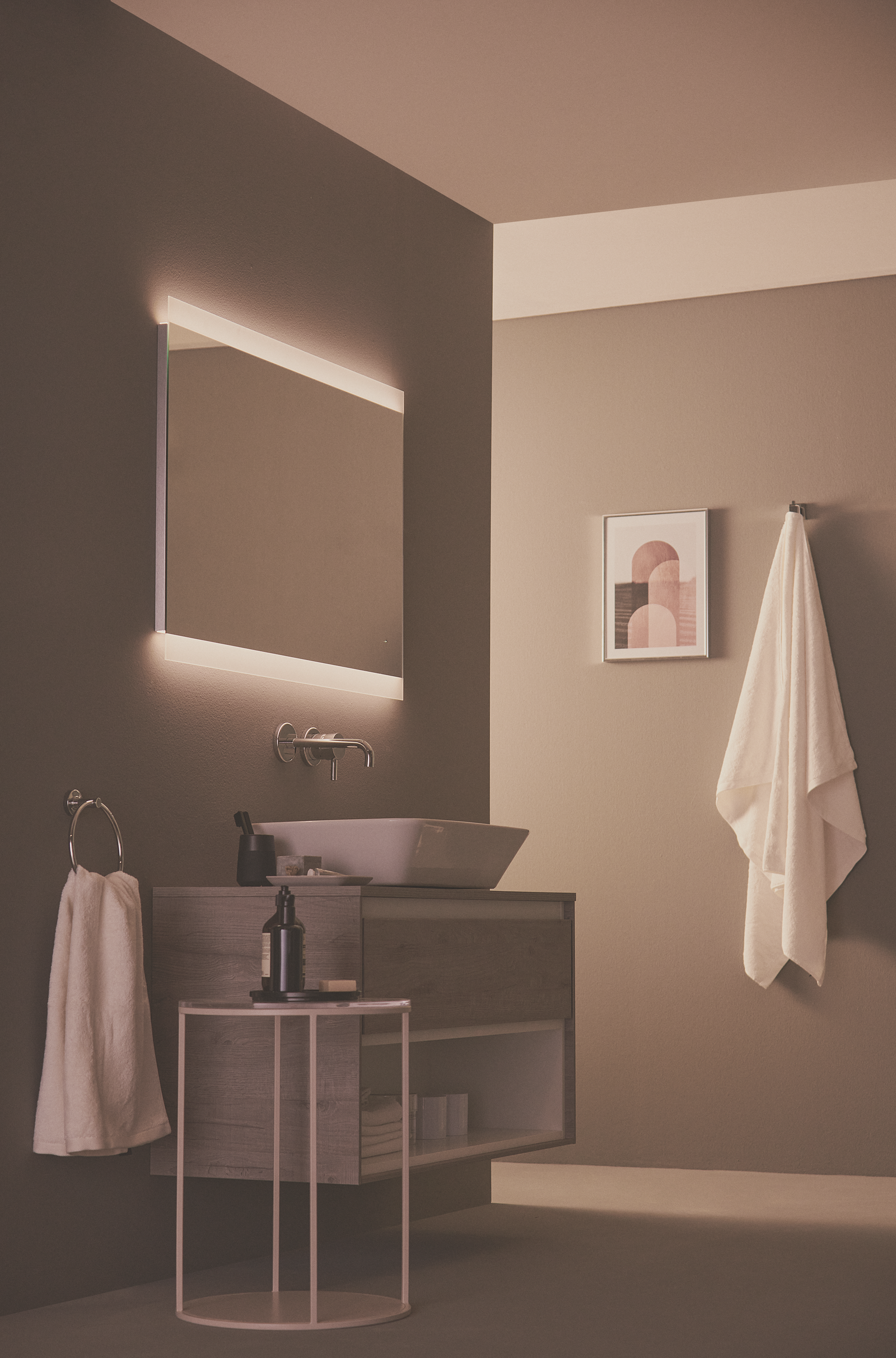 Ideal-Standard Waschtisch-Unterschrank Connect Air 1 Auszug, 100 x 44 x 51,7 cm, Eiche grau Dekor/weiß matt