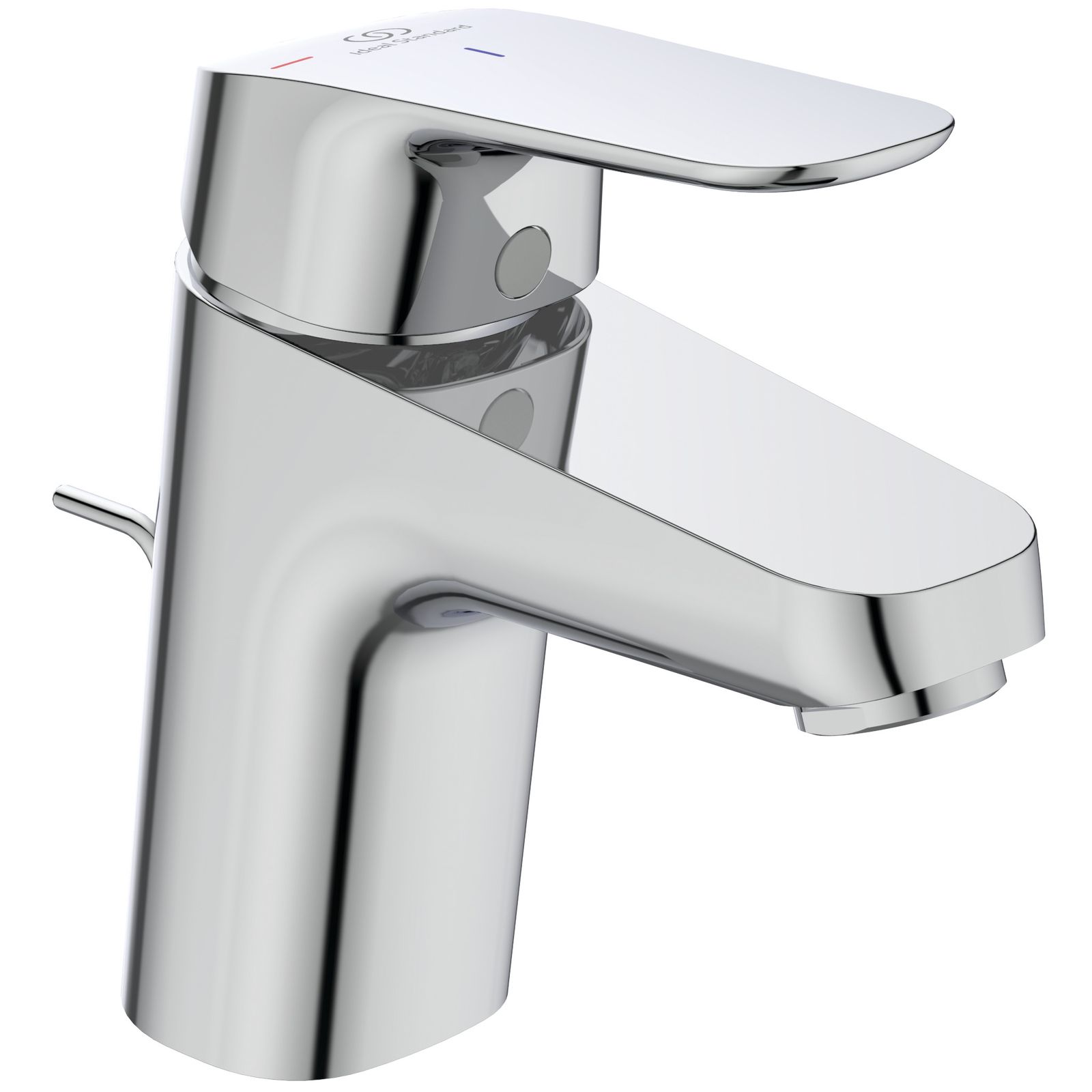 Ideal-Standard Waschtisch-Einhebelmischer CeraFlex BlueStart, mit Metall-Ablaufgarnitur, Ausladung 101mm, chrom