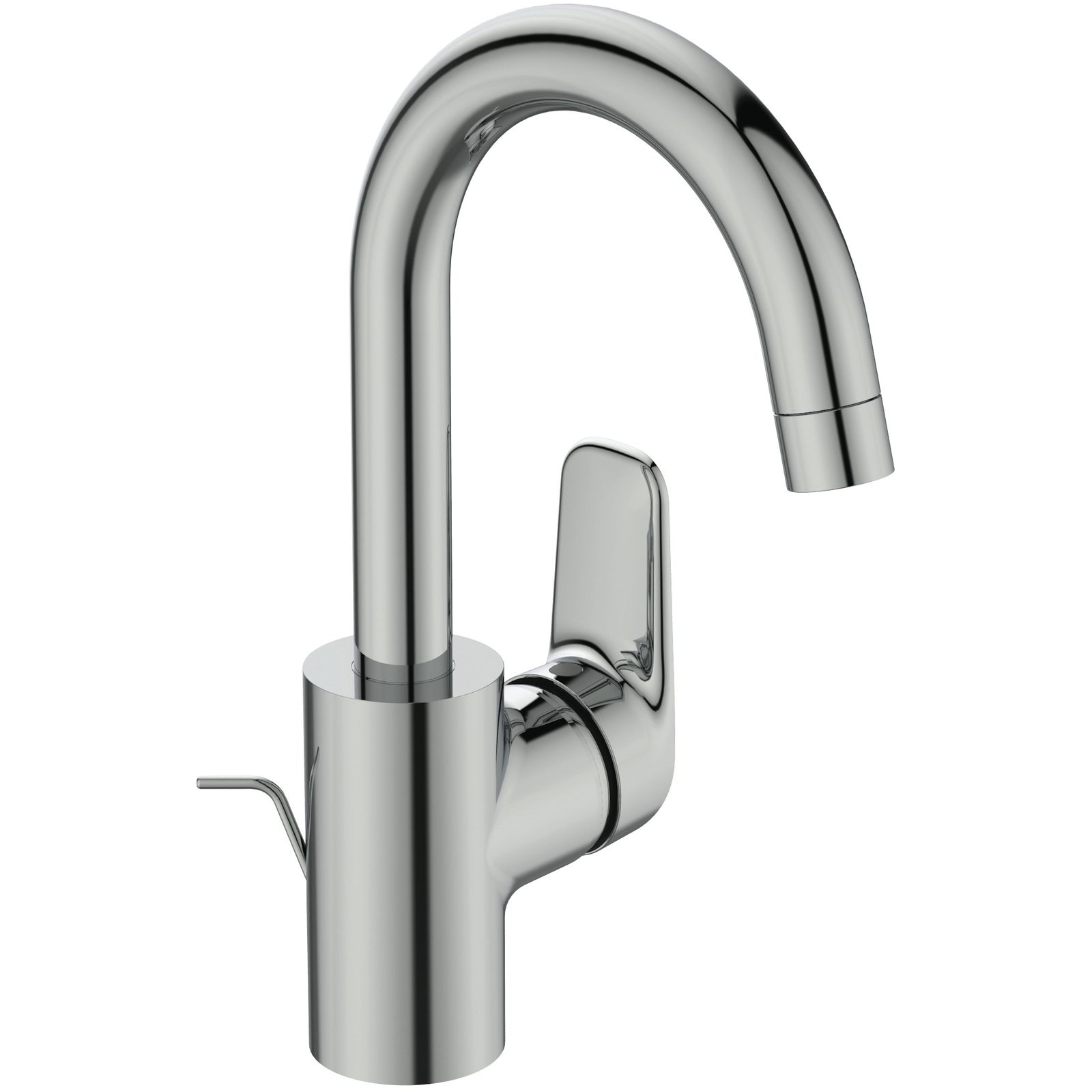 Ideal-Standard Waschtisch-Einhebelmischer CeraFlex mit hohem/schwenkbarem Auslauf, mit Ablaufgarnitur, chrom