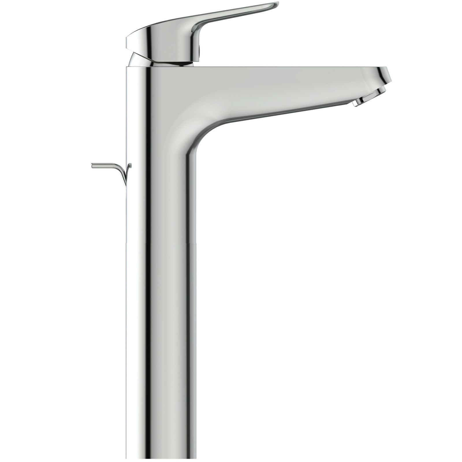 Ideal-Standard Waschtisch-Einhebelmischer CeraFlex chrom, Ausladung 140mm, verlängerter Sockel, mit Ablaufgarnitur