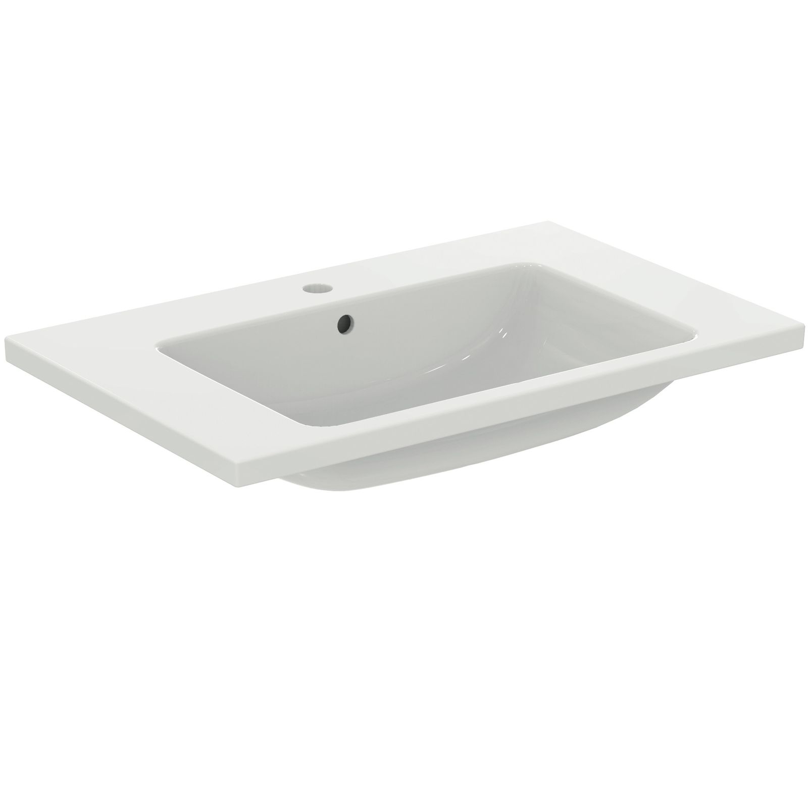 Ideal-Standard Möbel-Waschtisch i.life B 81x51x18cm, mit Hahnloch/Überlauf, weiß