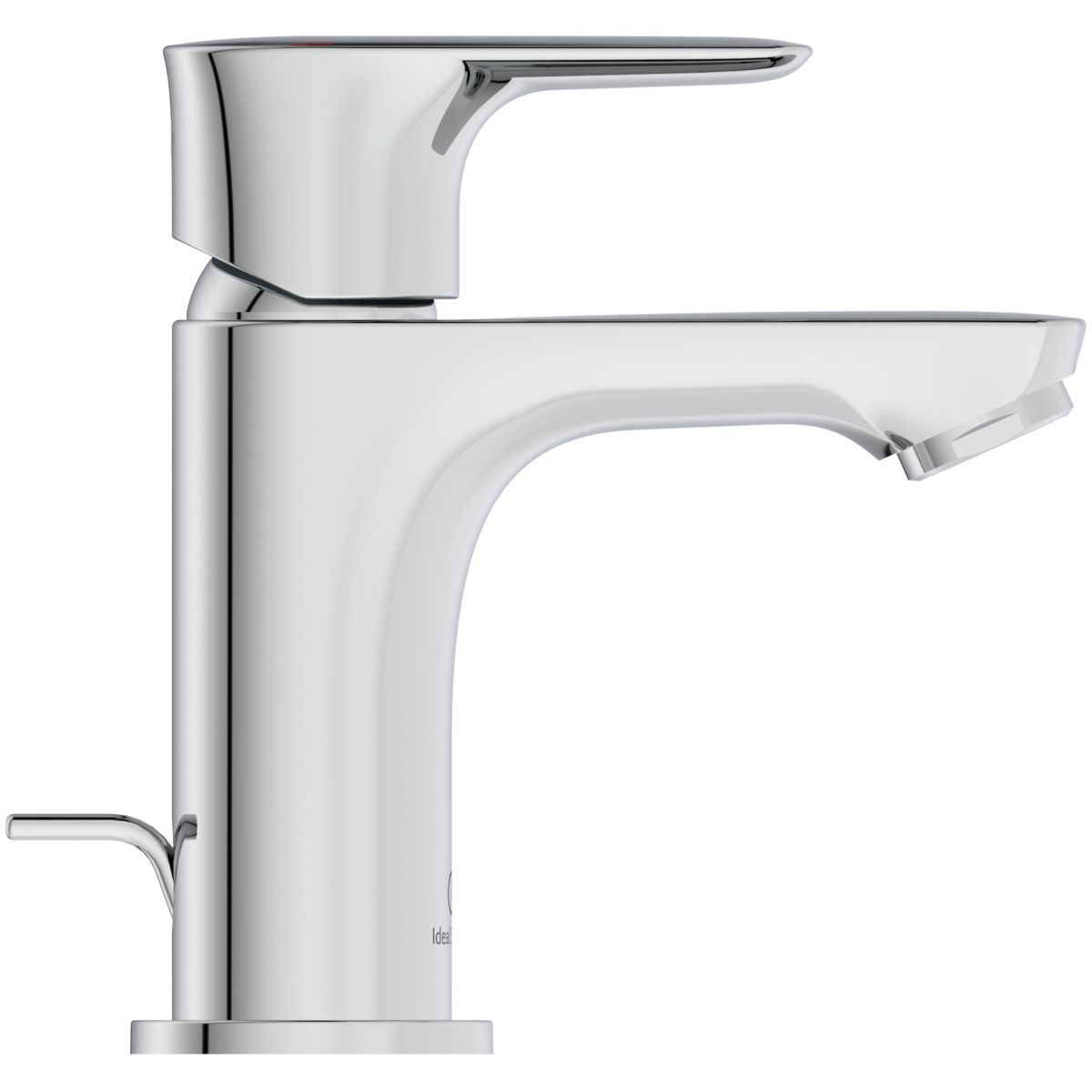 Ideal-Standard Waschtisch-Einhebelmischer Connect Air Piccolo Ausladung 90mm, mit Ablaufgarnitur, chrom