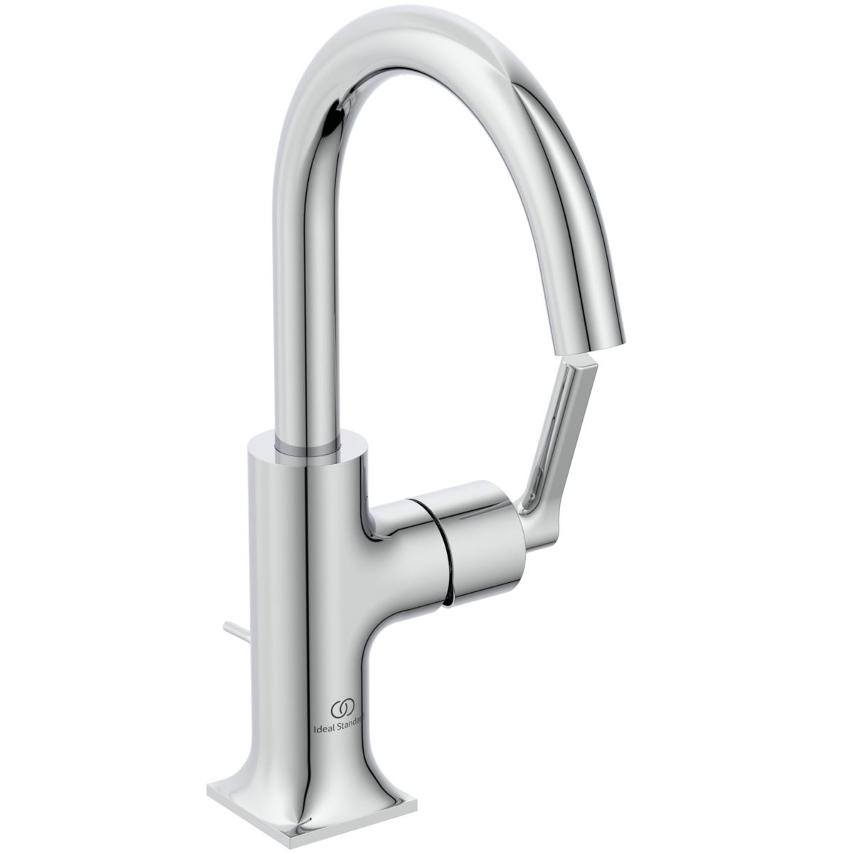 Ideal-Standard Waschtisch-Einhebelmischer Joy Neo Piccolo mit Ablaufgarnitur, Ausladung 140mm, mit Metall-Ablaufgarnitur, chrom
