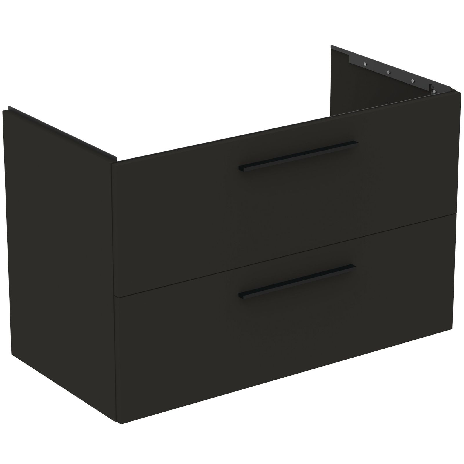 Ideal-Standard Möbelwaschtisch-Unterschrank i.life B 2 Auszüge, 100 x 50,5 x 63 cm, carbongrau matt