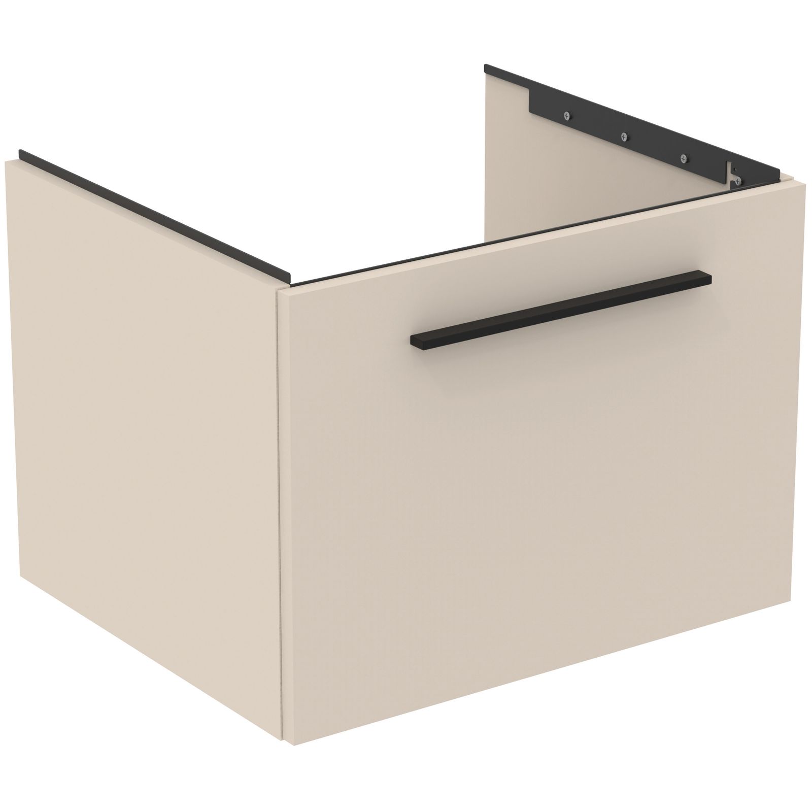 Ideal-Standard Möbel-Waschtisch-Unterschrank i.life B 1 Auszug, 60 x 50,5 x 44 cm, carbongrau matt
