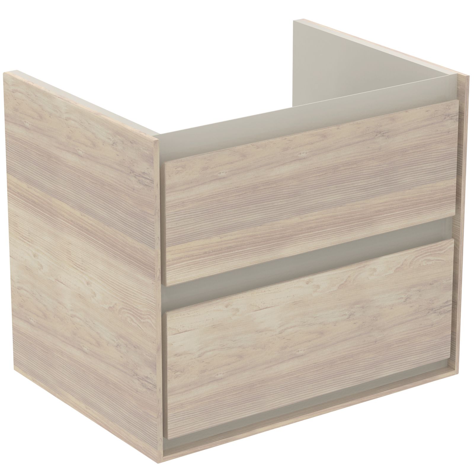 Ideal-Standard Waschtisch-Unterschrank Connect Air 2 Auszüge, 60 x 44 x 51,7 cm, Pinie hell Dekor/braun matt