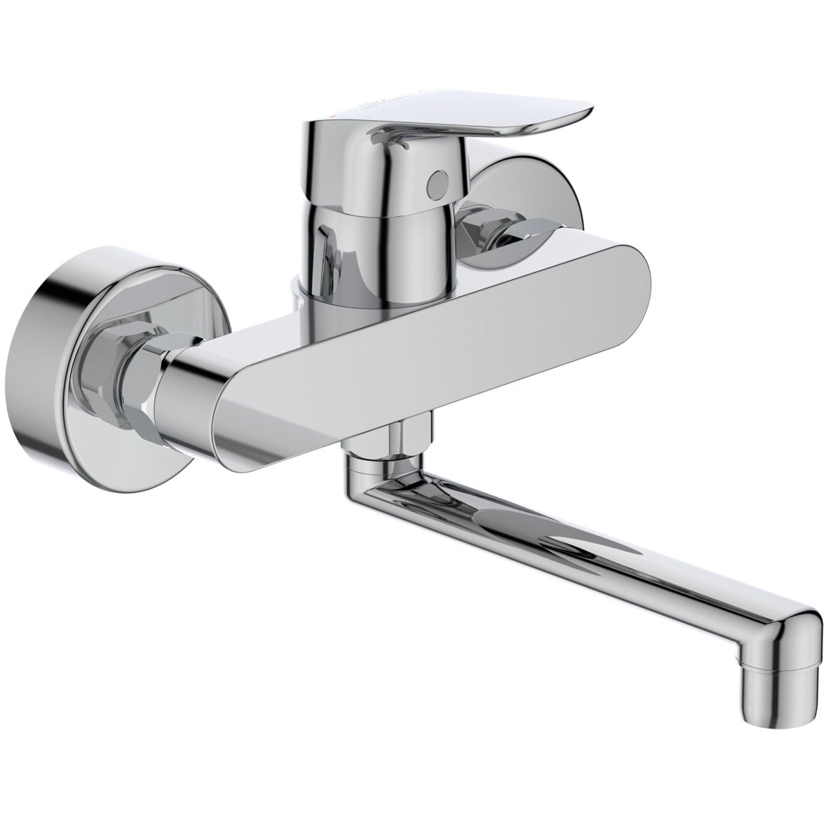 Ideal-Standard Wand-Spültisch-Einhebelmischer CeraFlex schwenkbarer Rohrauslauf, Ausladung 200mm, verchromt