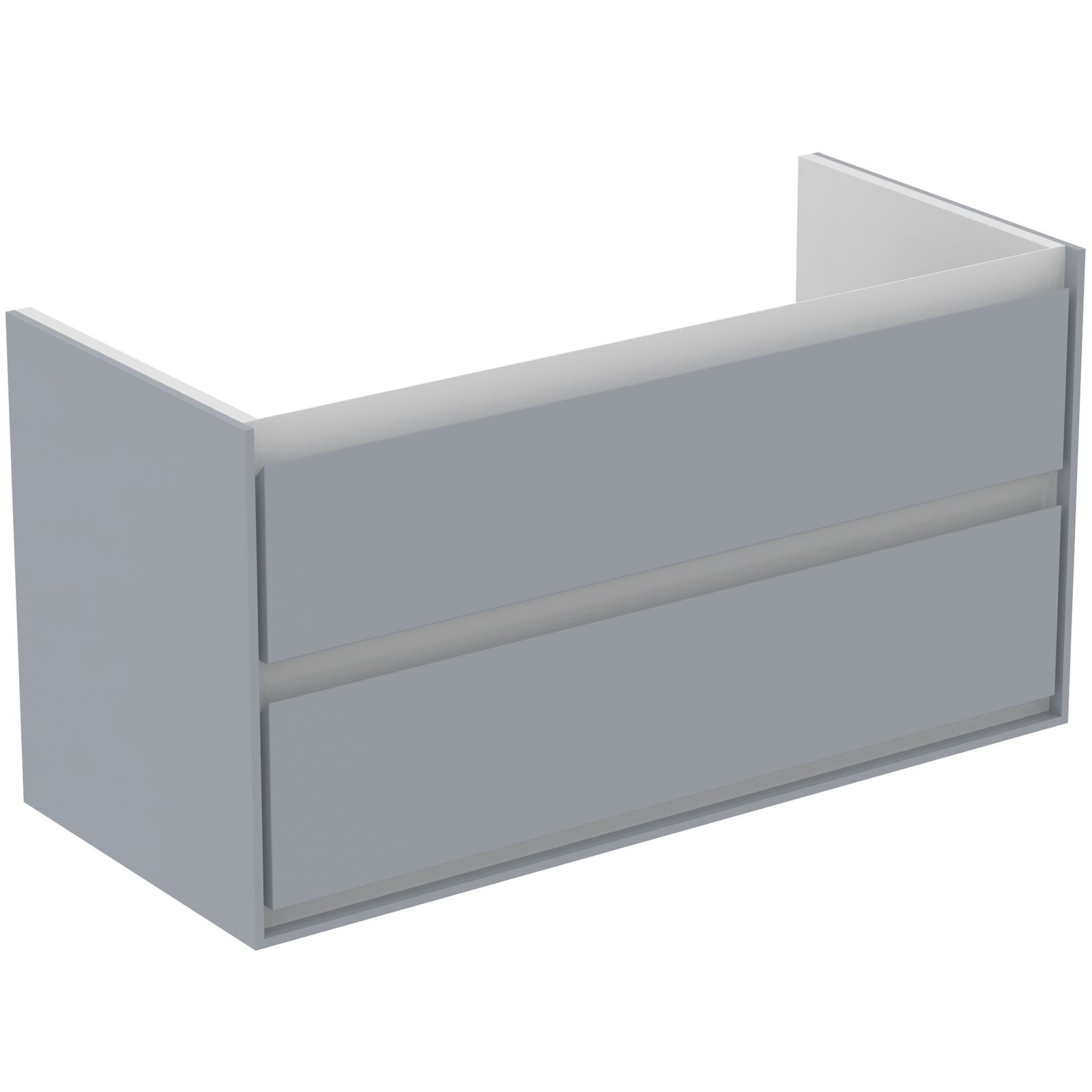 Ideal-Standard Waschtisch-Unterschrank Connect Air 2 Auszüge, 100 x 44 x 51,7 cm, hellgrau glänzend/weiß matt