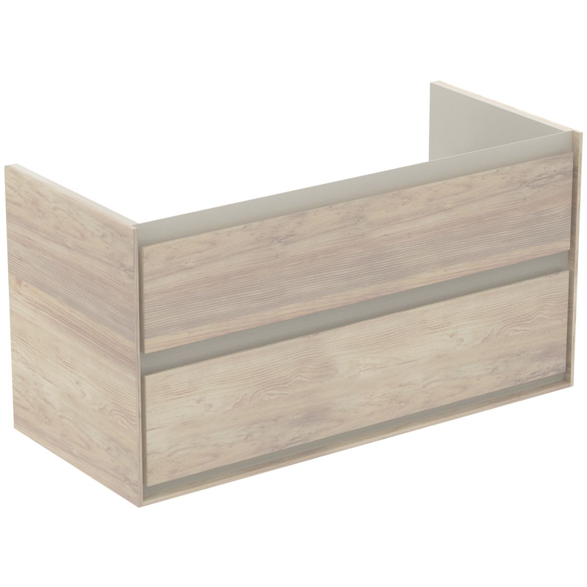 Ideal-Standard Waschtisch-Unterschrank Connect Air 2 Auszüge, 100 x 44 x 51,7 cm, Pinie hell Dekor/braun matt