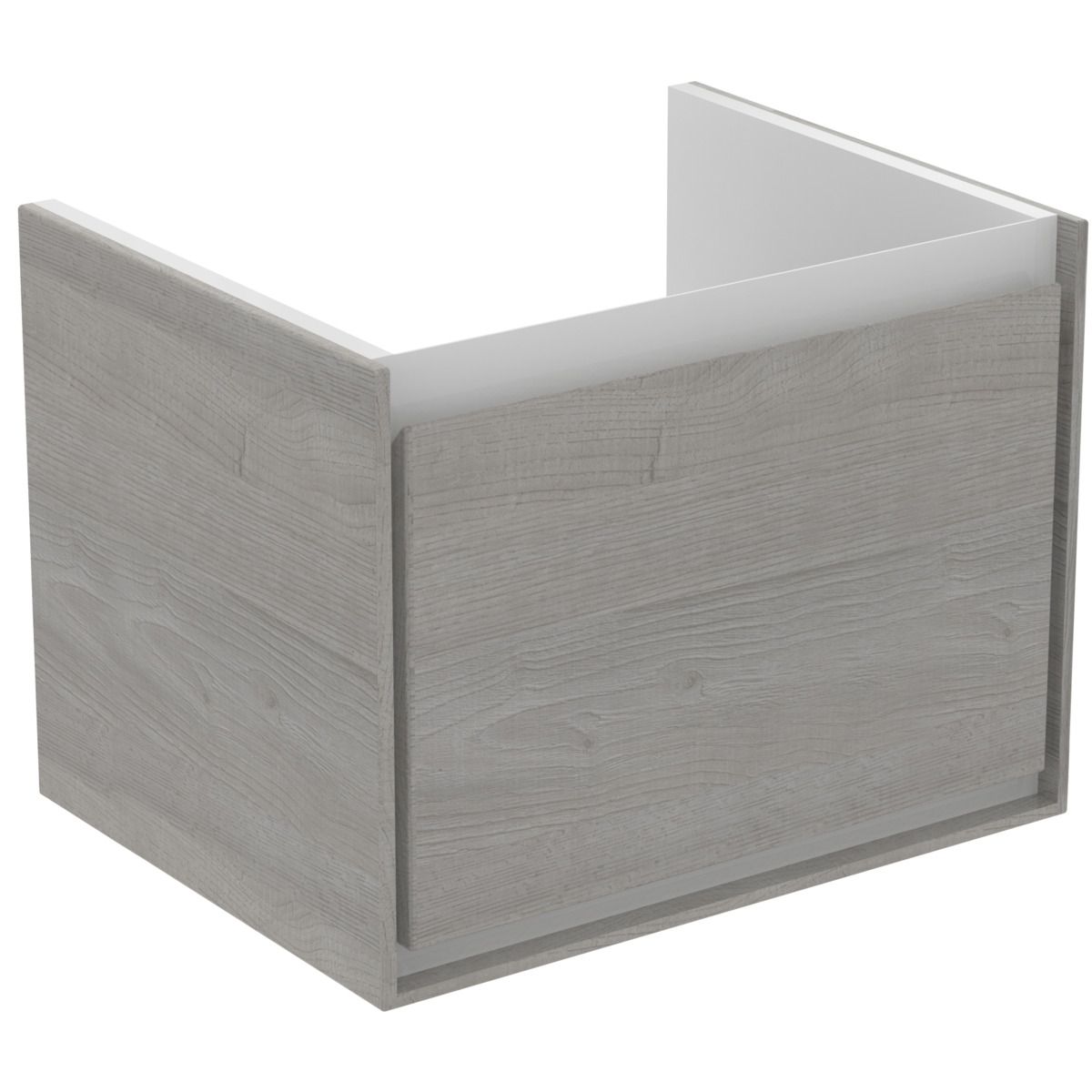 Ideal-Standard Waschtisch-Unterschrank Connect Air 1 Auszug, ohne Waschtischplatte, 53 x 40,9 x 40 cm, Eiche grau Dekor/weiß matt