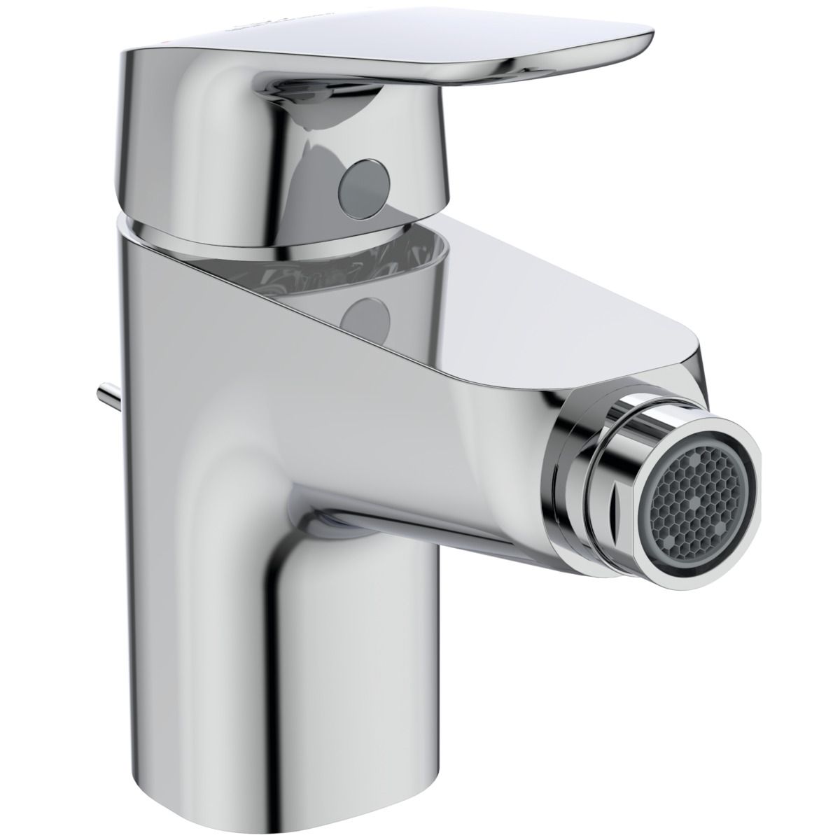 Ideal-Standard Bidet-Einhebelmischer CeraFlex mit Kunststoff-Ablaufgarnitur, Ausladung 114mm, chrom