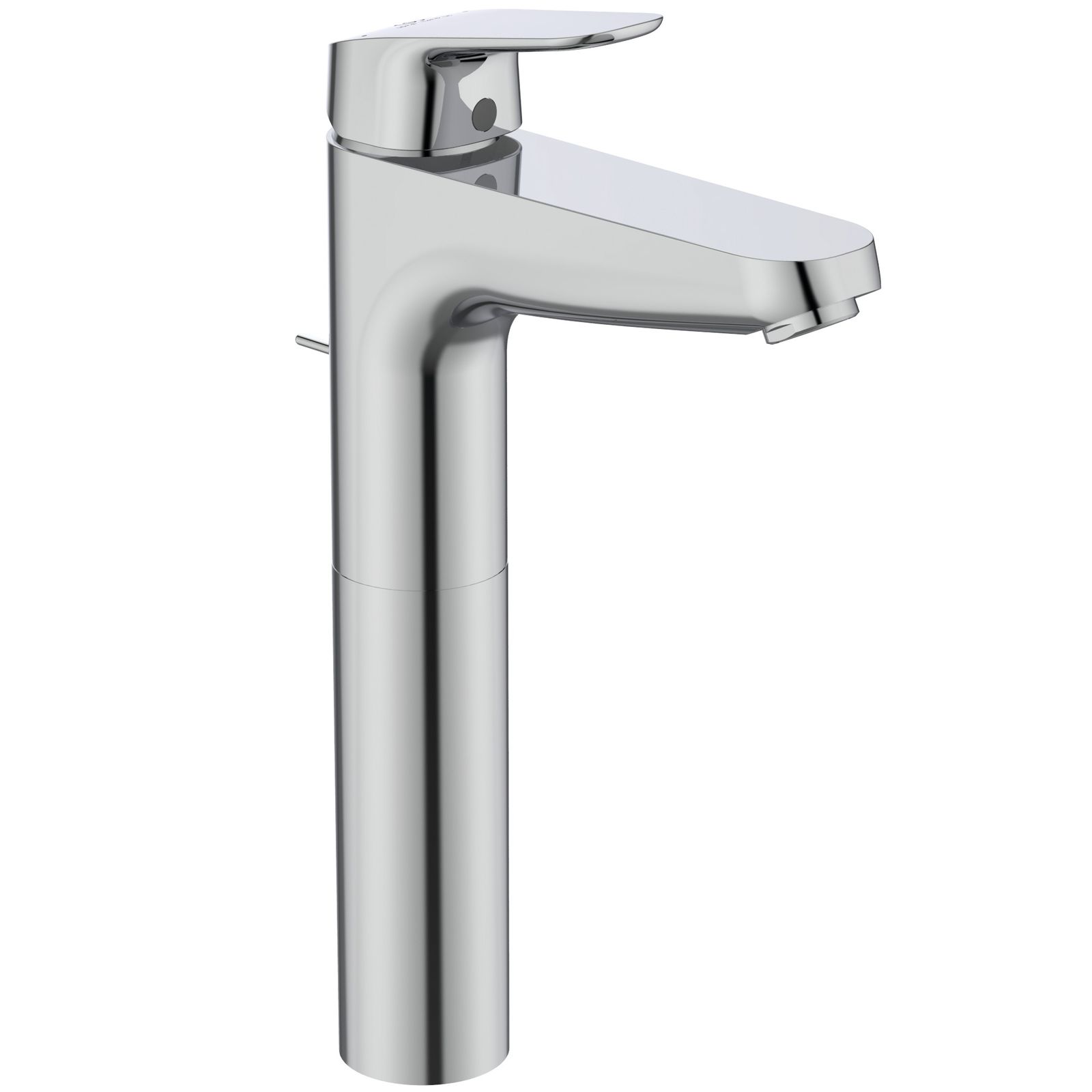 Ideal-Standard Waschtisch-Einhebelmischer CeraFlex chrom, verlängerter Sockel, mit Ablaufgarnitur, Ausladung 140mm