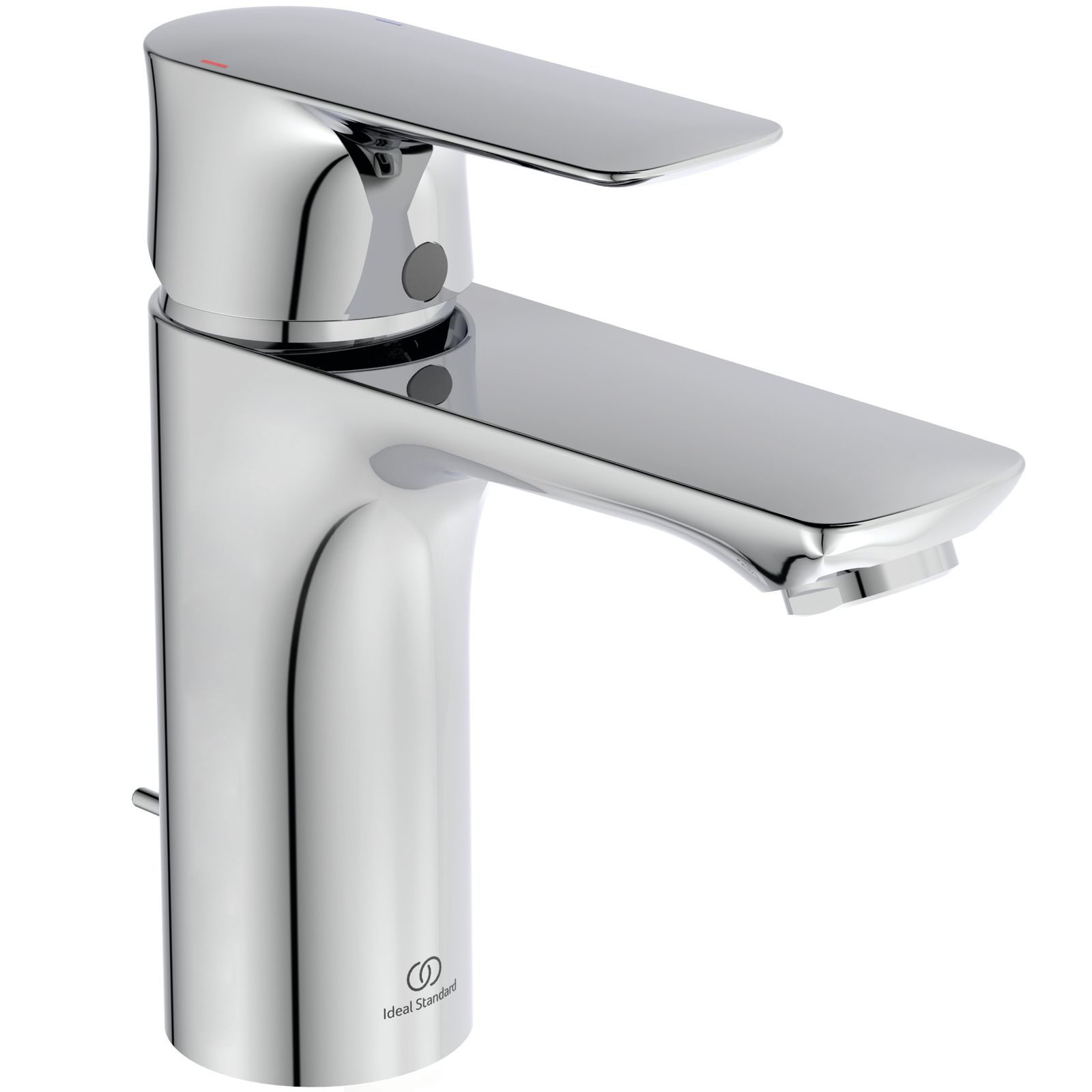 Ideal-Standard Waschtisch-Einhebelmischer Connect Air 5 l/min, Ausladung 112mm, mit Ablaufgarnitur, verchromt