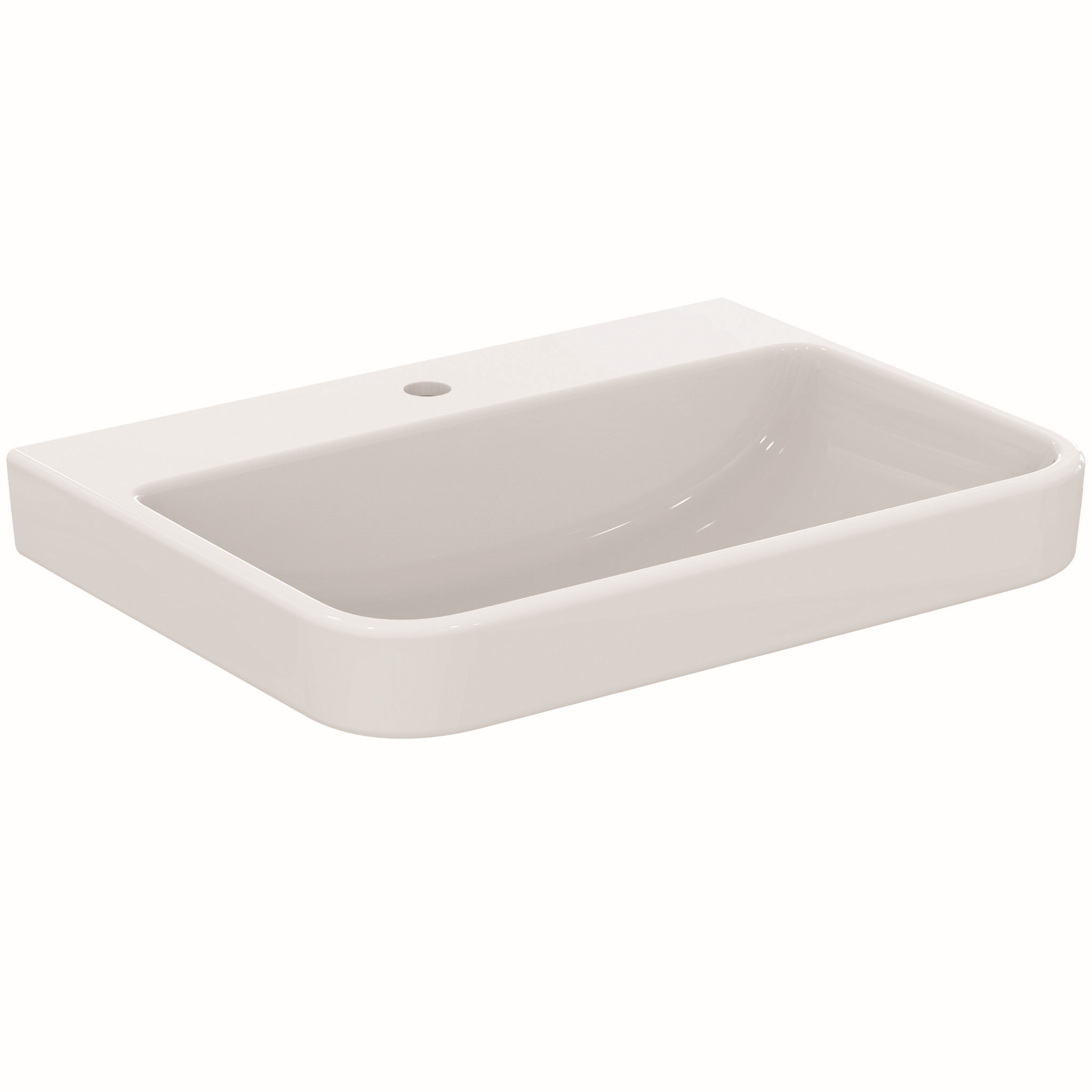 Ideal-Standard Waschtisch i.life B 65x48x18cm, mit Hahnloch, weiß antibakteriell Smart Guard