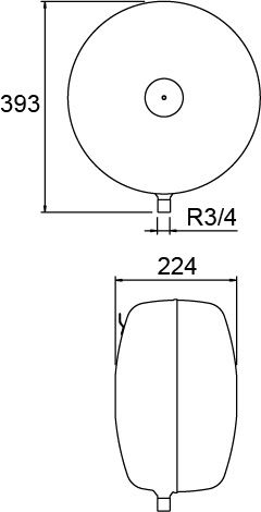 Pneumatex Druckausdehnungsgefäß Aquapresso AD 18.10, 18 l, 10 bar, Diskusform