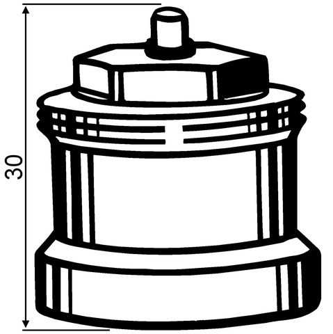 Heimeier Spindel-Verlängerung 30 mm, Kunststoff schwarz