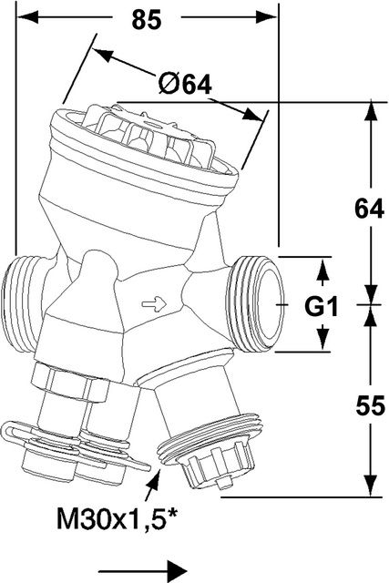 TA Regulierventil Modulator DN 20, G 1, Außengewinde