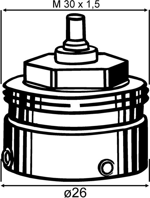 Heimeier Adapter auf Danfoss RAVL-Ventilunterteil