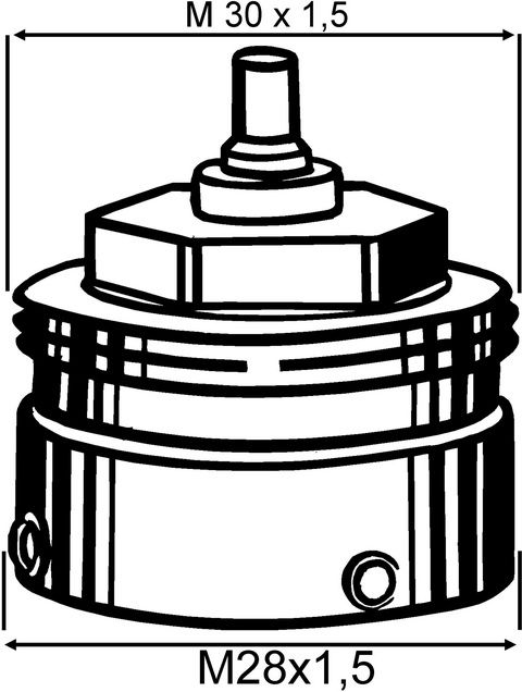 Heimeier Adapter auf Markaryd-Ventilunterteil