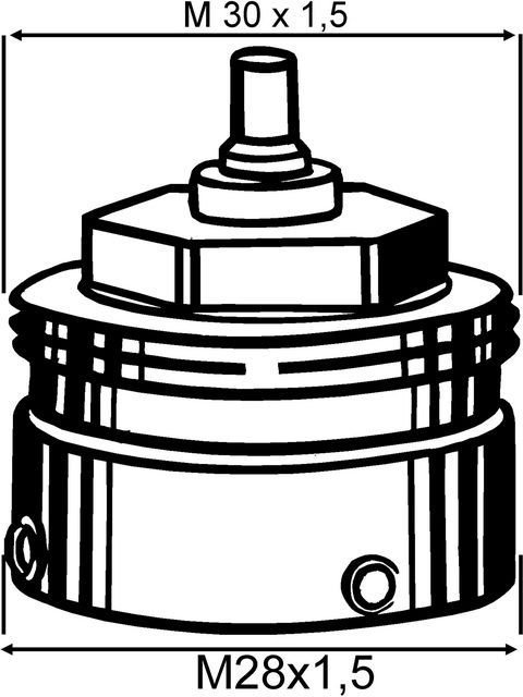 Heimeier Adapter auf TA-Ventilunterteil M 28 x 1,5