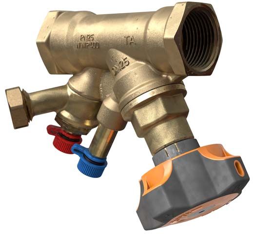 TA Einregulierungsventil STAD R DN 20, PN 25, Innengewinde, mit Entleeradapter