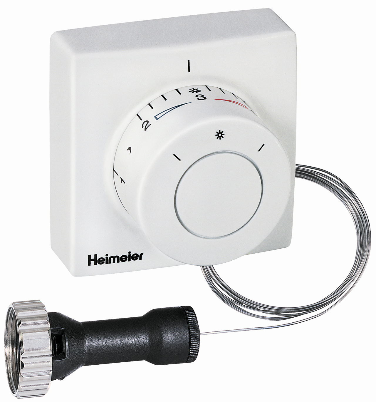 Heimeier Thermostat-Kopf F Ferneinsteller Kapillarrohr 2 m, weiß
