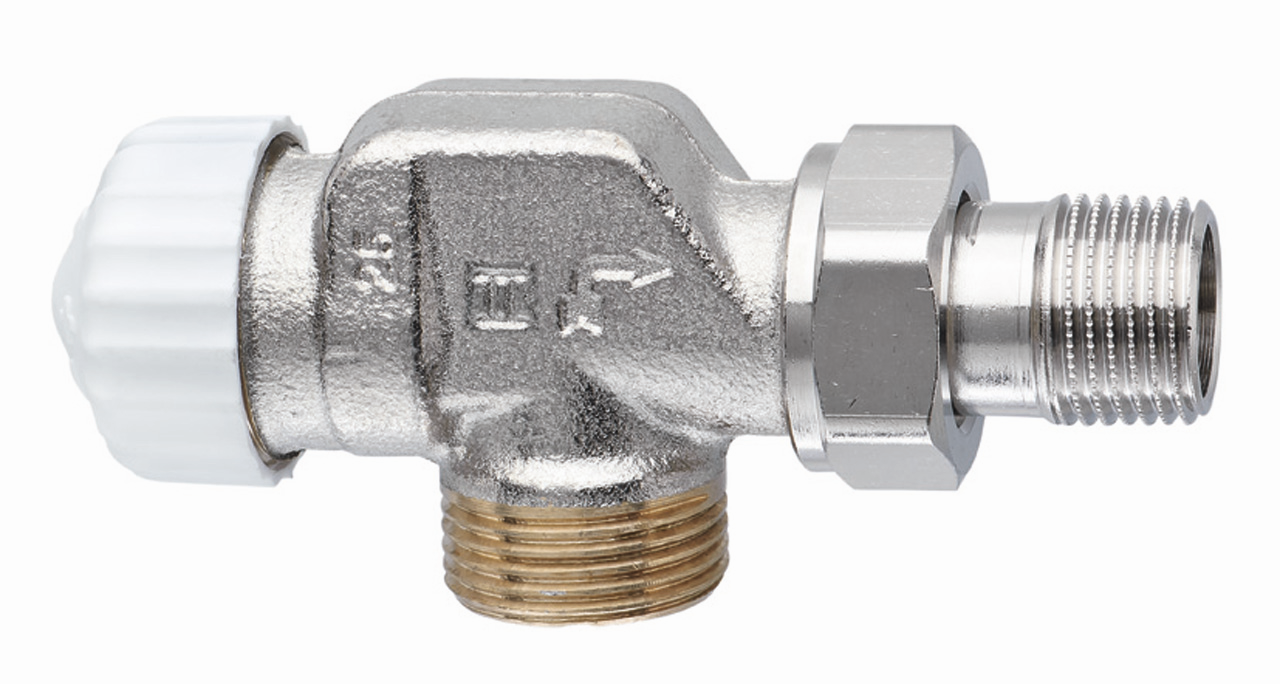 Heimeier Thermostat-Ventilunterteil V-exact II DN 15, G 3/4 x R 1/2, Axial, mit Außengewinde