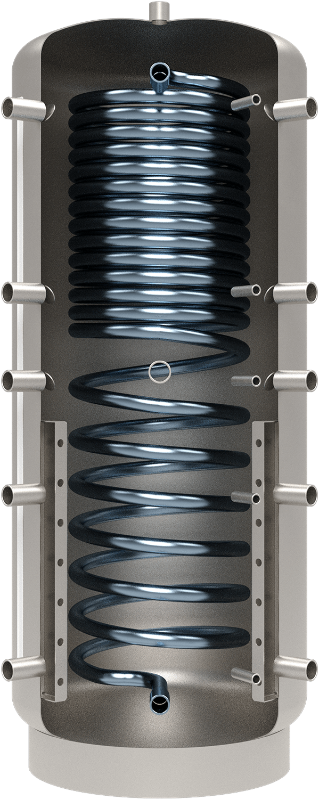 Juratherm Hygiene-Schichtkombispeicher EH 1100, 1054 l, ohne Glattrohrwärmetauscher, roh
