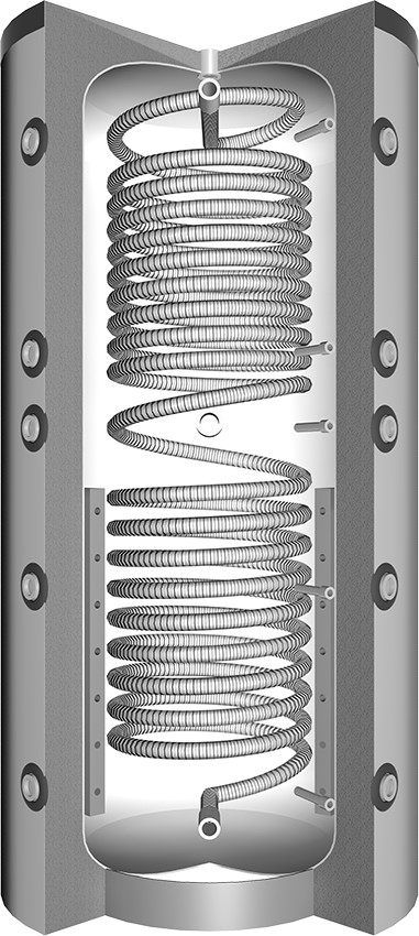 Juratherm Hygiene-Schichtkombispeicher EH 1100, 1054 l, ohne Glattrohrwärmetauscher, roh