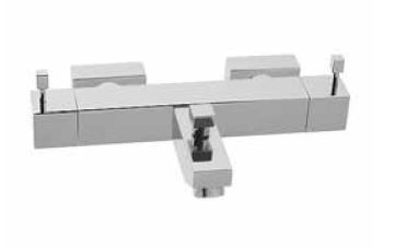 KAJA Wannen-Zwei-Griff-Armatur AQUADRAT chrom