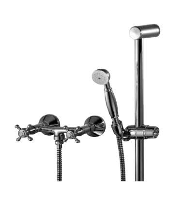 KAJA Brause-Zwei-Griff-Armatur ROMANZE mit Brausestangen-Set, chrom