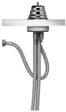 KAJA Einhebelmischer-Einbaukörper AQUADRAT Wannenrandmontage, ohne Hebel, chrom