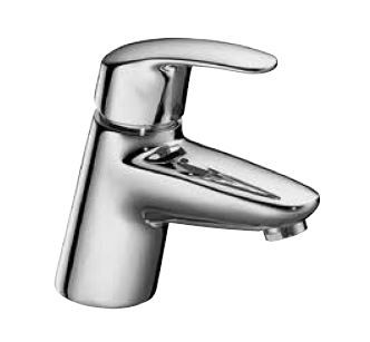 KAJA Waschtisch-Einhebelmischer MIX Vollhebel, weiß/gold, glatter Körper