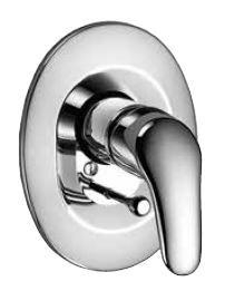 KAJA Fertigmontageset MIX Vollhebel, weiß/gold, für Unterputz-Wannen-Einhebelmischer