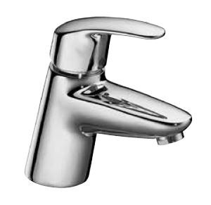 KAJA Waschtisch-Einhebelmischer MIX Vollhebel, weiß/gold, Niederdruck, glatter Körper