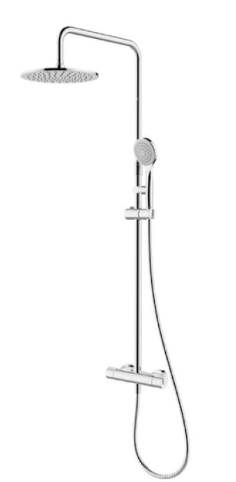 KAJA Thermostat-Regenbrausesystem STYLE mit Regenbrause d= 250mm, chrom