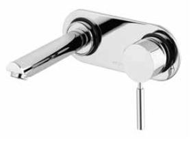 KAJA Waschtisch-Zwei-Loch-Wandarmatur IPURI Zylinderstifthebel, chrom, Ausladung 165mm